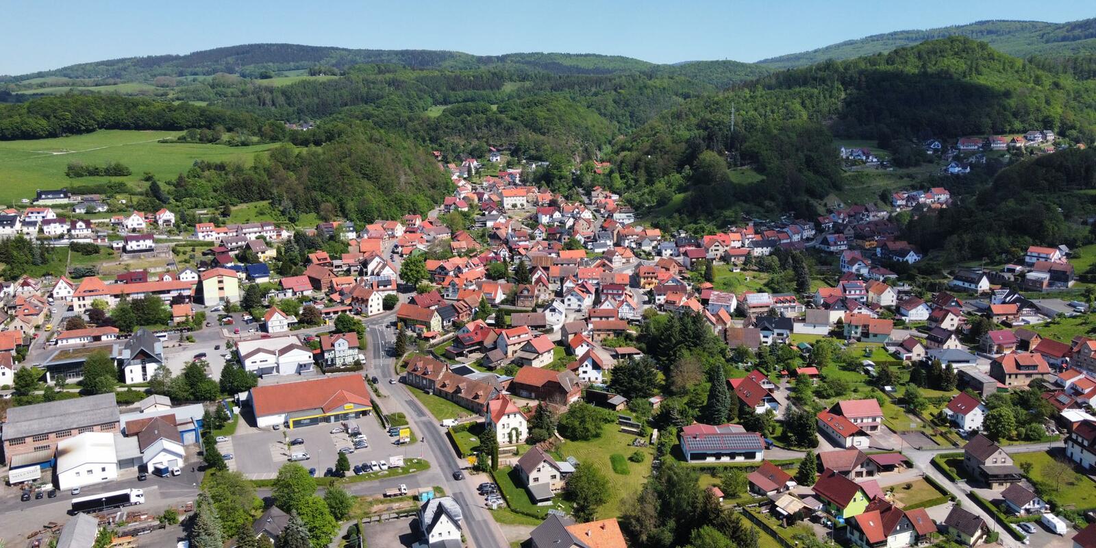 Ortsansicht von Trusen, einem Ortsteil von Brotterode-Trusetal