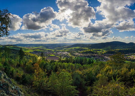 Panorama vom Masskopf auf Floh-Seligenthal